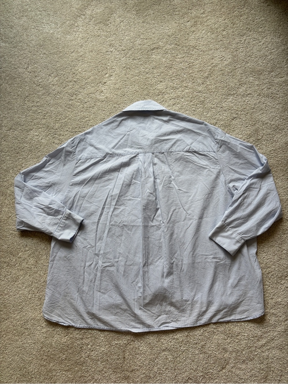 aerie Light Blue Striped Button-Down size small - Picture 10 of 10